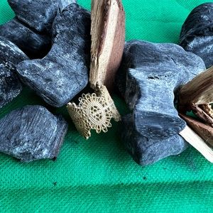 wide filigree Bronze cocktail  ring